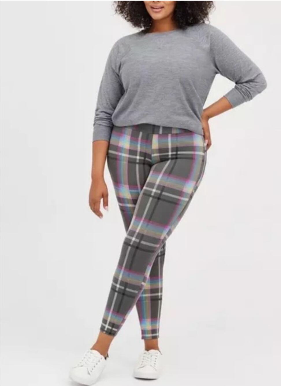 Torrid Premium Rainbow Plaid Leggings Full Length Plus Size 0X